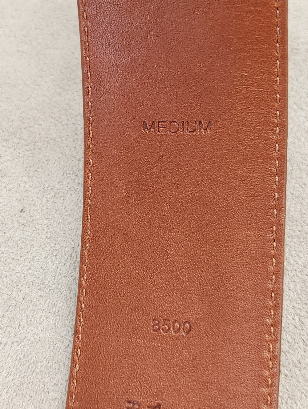 Coach Belt M Brown Cowhide Leather 8500 Solid Brass Golden Tone Buckle Preppy - Picture 10 of 10